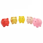 Amazon hot sale M size plastic pig shape money box for kids