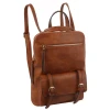 anti-theft  customized make pu leather laptop backpack