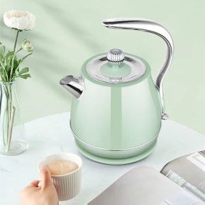 Asia Popular Chassis Heating 304 Stainless Steel Classic Retro Portable Electric Kettle