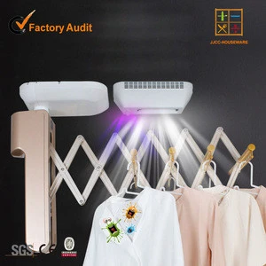 Automatic electric clothes dryer machine ceiling mounted motorized clothes drying rack