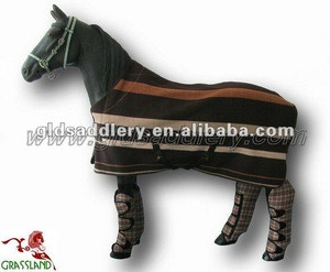 Autumn strap horse fleece travel carpet rugs for sale