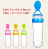 Baby food feeder Training Silicone Rice Paste Squeeze Bottle with Spoon Childrens Supplementary feeding Bottle