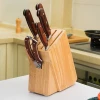 Bamboo magnetic knife  and Utensil holder bar block storage holder with bamboo cutting board set