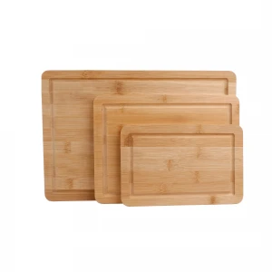 Bamboo Wood Cutting Board Set for Kitchen, Small  Large Chopping Board Set