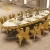 Import banquet hall furniture mirror stainless steel gold frame used hotel event chairs wedding from China