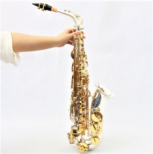 Beautiful silver &amp; golden saxophone 2020 most popular model woodwind instruments sliver plated saxophone alto