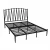 Import Bedroom Big Size Bunk metal Black Single Steel Bed from China