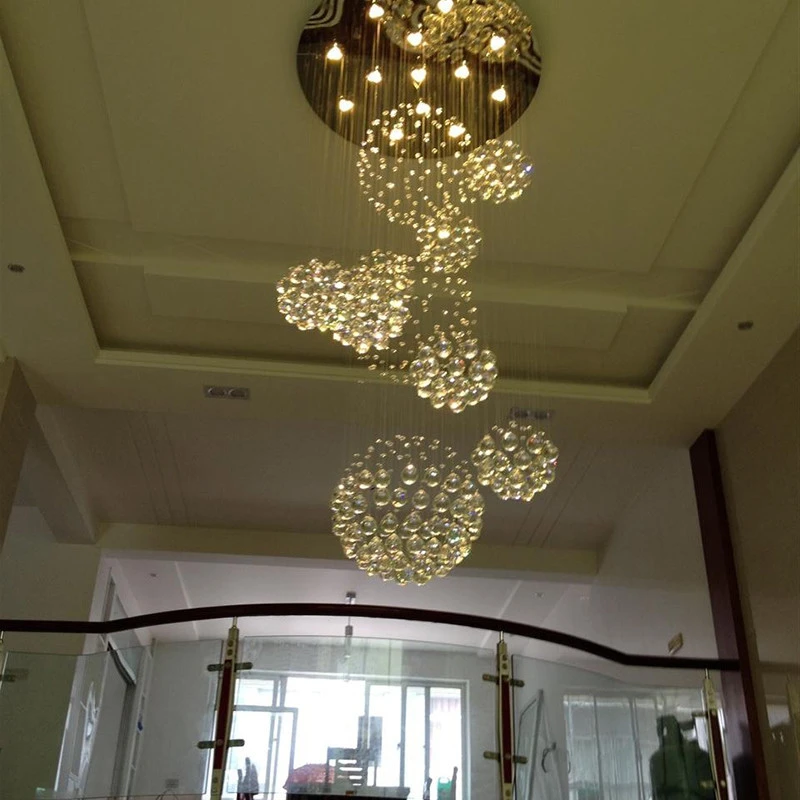 Bedroom Stainless Steel Ceiling Light Crystal Chandeliers Pendant Lights Luxury For Living Room