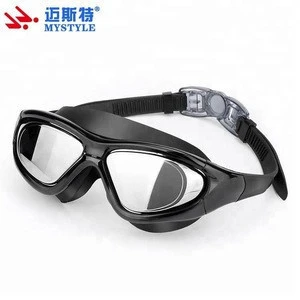 best swimming sports eyewear mirrored swimming goggles with big lens for adult