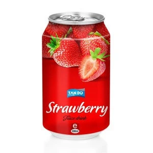 beverage oem beverage manufacturer Natural aluminum can 330 ml canned fruit juice strawberry puree