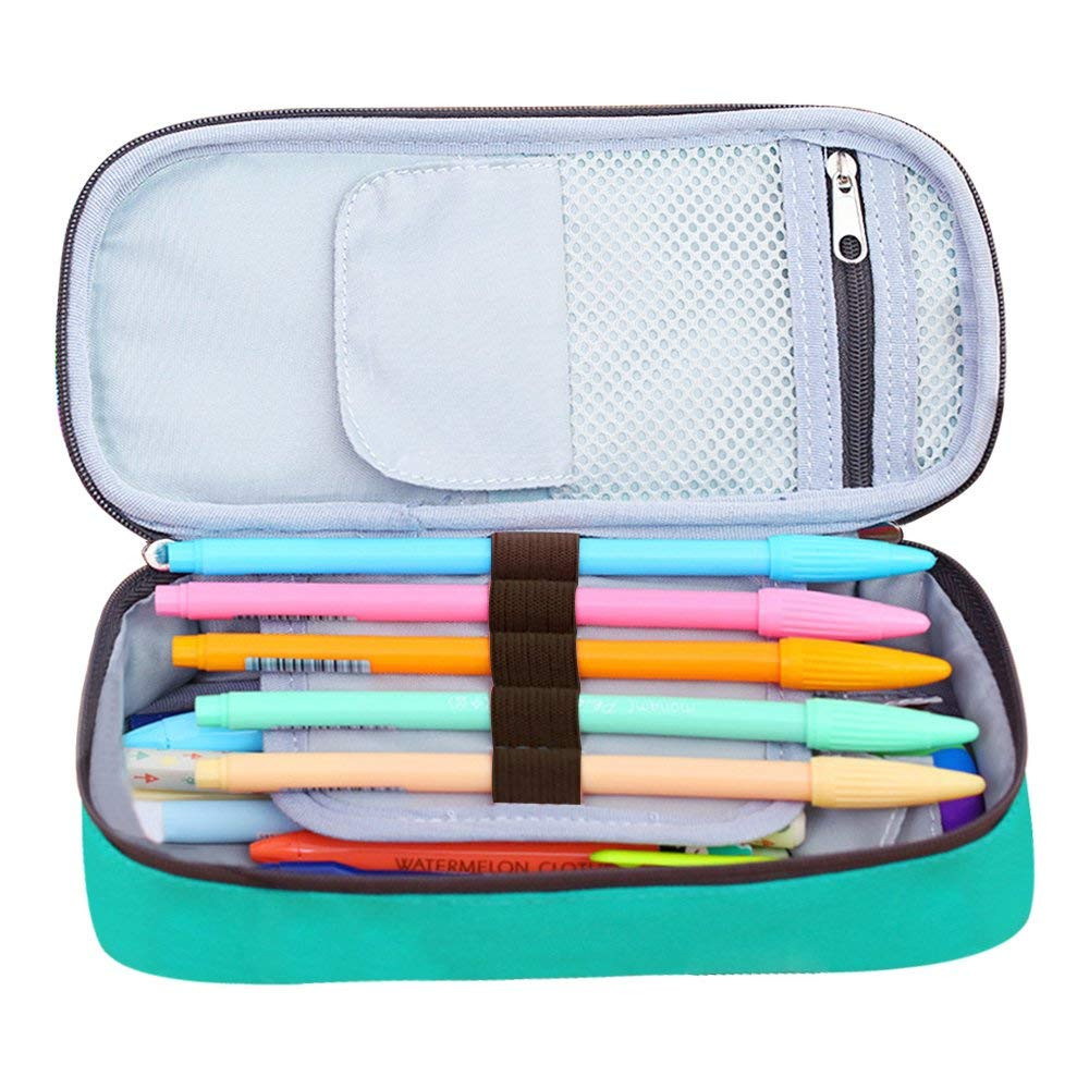Big Capacity Pen Case Bag Pouch Holder with Zipper for School
