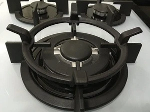 Black Cast Iron Wok Support Stand for Gas Hobs