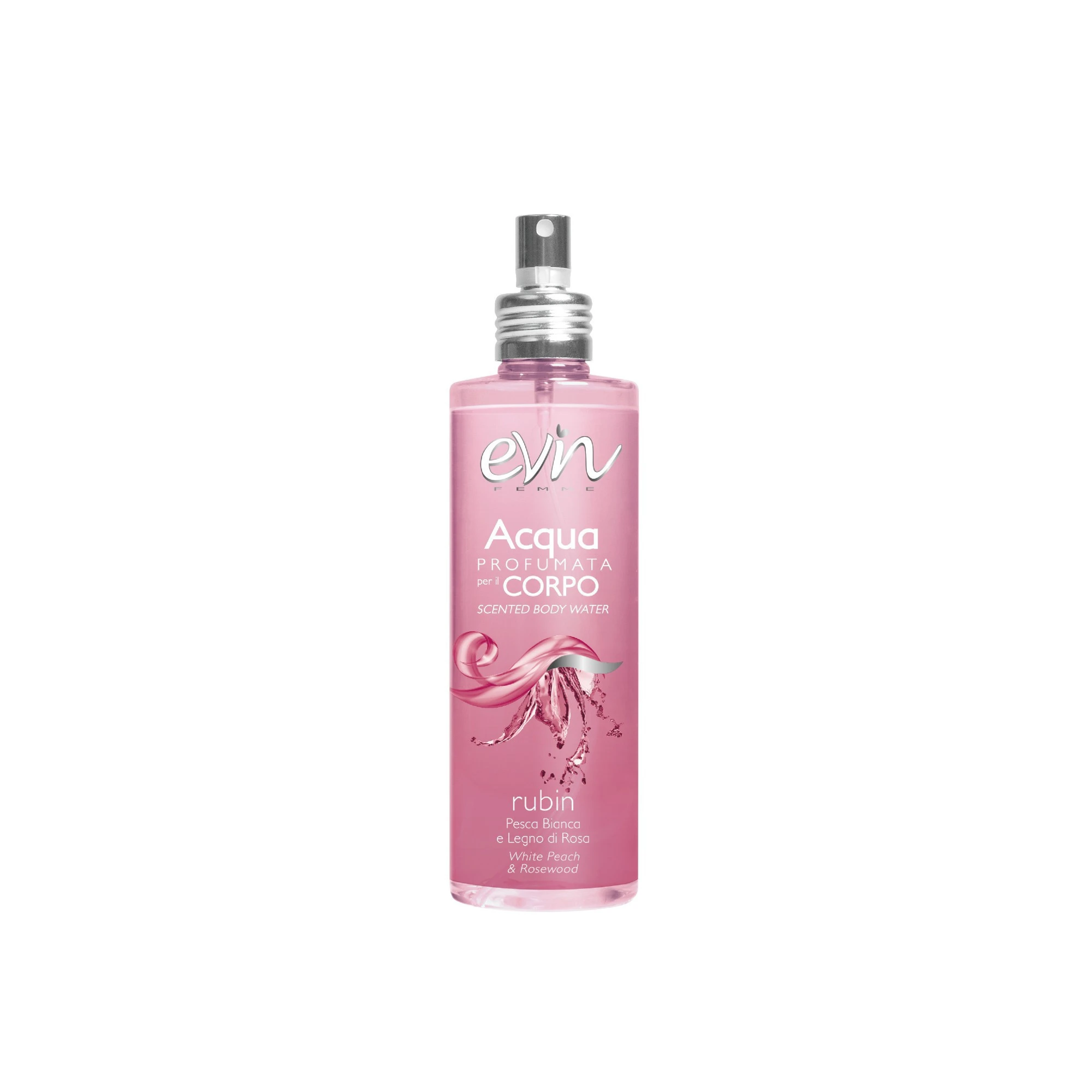 Body Care Scented Body Water- OEM PERFUMED BODY WATER SPRAY 200ml - White Peach &amp; Rosewood - Producer with ISO22716 Bergen