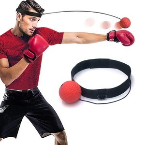 Boxing reflex ball adjustable headband agility training reaction exerciser puching speed ball solo boxing trainer equipment