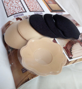 Buy Bra Pad Reusable Self Adhesive Silicone Bra Breast Pad Pasties Petal  Chest Stickers Nipple Cover Tape Invisible Intimates from Shenzhen Hengkai  Textile Co., Ltd., China