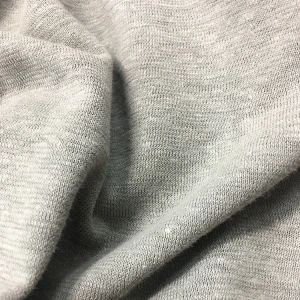 Brown color single jersey plain dyed hemp fabric