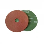 Brushed abrasive disc aluminium oxide sand paper abrasive fiber discs grinding wheel