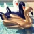 BSCI CE Factory Gold Swimming PVC Animal Inflatable Toy Swan Pool Float