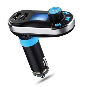 BT66 Bluetooth 2.1A Dual 2 USB Car Charger Kit With Handsfree Speakerphone MP3 Player FM Transmitter Support SD Card Aux Play