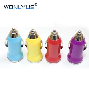 Bullet car charger  Colorful mini usb car charger  5V 1000MA USB Car Charger Adapter for Mobile Phone