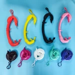 can be rolled up with hard holder shell mini size lightweight soft silicone Breathe Tube swim free diving wet snorkel