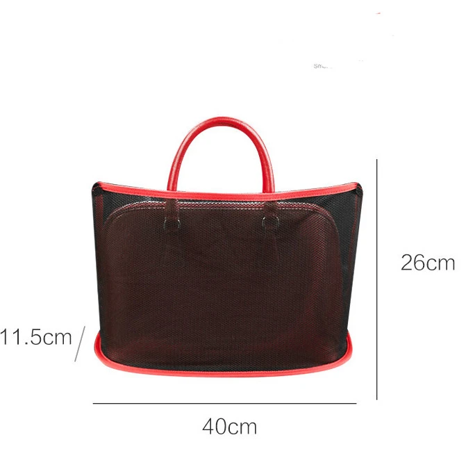 Car Net Pocket Handbag Holder Organizer Seat Side Storage Universal Car Seat Side Storage Mesh Net Bag