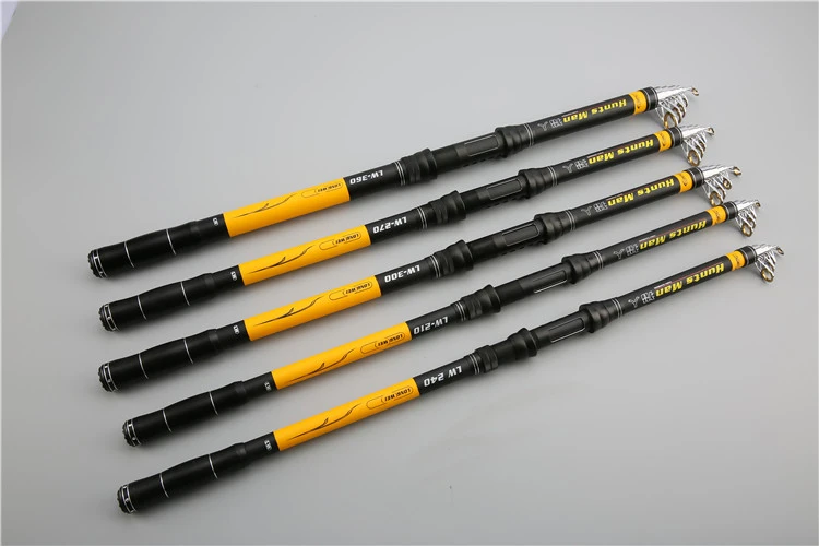Carbon Fishing Rod 2.1M 2.4M 2.7M 3.0M 3.6M Portable Telescopic Fishing Rod Fishing Tackle Super Hard Sea Spinning Rod