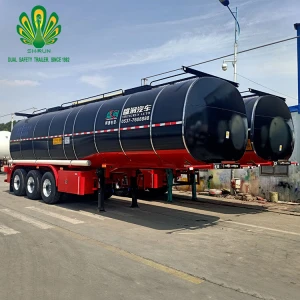 Carbon steel 3 axles 35 cbm bitumen asphalt tanker semi trailer