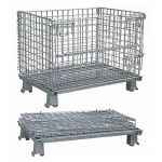 Cargo Storage Equipment Industrial Stackable Storage Steel Wire Mesh Containers