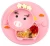 Import cartoon pig design BPA free silicone baby food feeding plate non slip toddler plate baby divided plate with suction from China