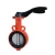 Import Cast iron lever operated rubber lining wafer type butterfly valve for cement from China