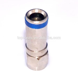 Catv waterproof 50 ohm f connector rg6 compression f type connector