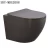 Import ceramic bathroom wall mounted  rimless toilet matt black color wall hung toilet from China