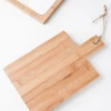 Ceramic Flat Bread Cutting Board with Bamboo Handle Pad