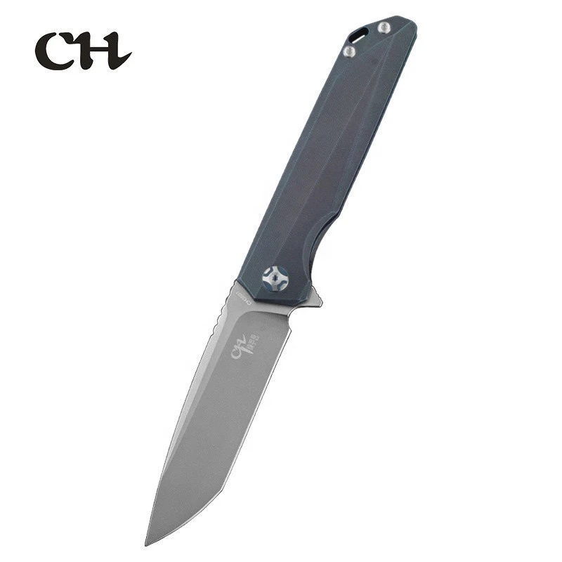 CH 3507 Titanium Folding Blade Knife Camping Combat Utility Multi Functional Pocket Knife Handle D2 Stainless Steel