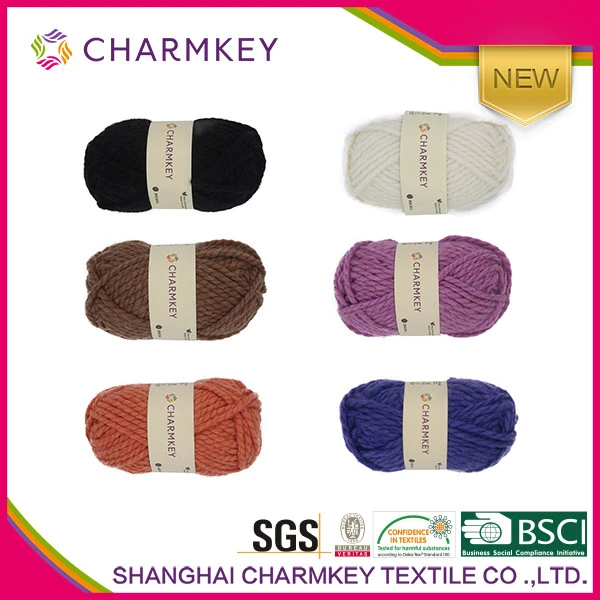 Charmkey new acrylic wool blended yarn price for scarf knitting dyed