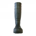 Cheap men safety shoes black upper and sole safety gumboots with steel for industry with CE certification