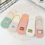 Cheap Wholesale Breathable Summer Anti Slip Fancy Invisible Socks Women Hosiery