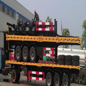 cheaper BPW axle 40ft flatbed semitrailer/container van semitrailer
