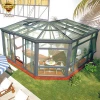 China durable aluminum profile frame outdoor elegant sunroom/winter garden house with tempered glass
