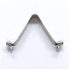 China Factory Custom Double Push Button Spring Snap Clip V Shape Metal Tube Spring Clips