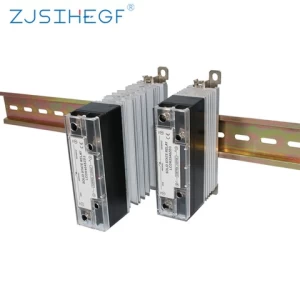 China Factory Din Rail Mounted SSR Single Phase Solid State Relay SSR-AA AC Control AC With Heat Sink