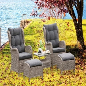 China Factory outdoor garden rattan dining chair sofa set on sale