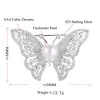 China wholesale delicate decoration charming butterfly shape silver jewelry brooch