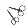 China wholesale High Quality Stainless Steel Black Handle Eyebrow Cutting Scissors
