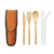 Chinese supplier sale degradable cutlery set bamboo flatware sets for gift