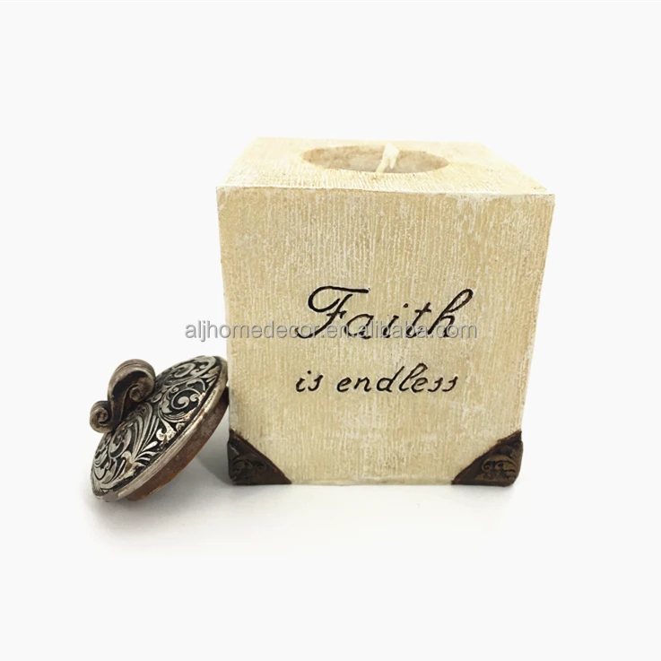Christian Supplies resin tea light candle holders home decoration with cheap price