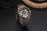 Classical 316L stainless steel automatic waterproof double-sided genuine leather mechanical men watch