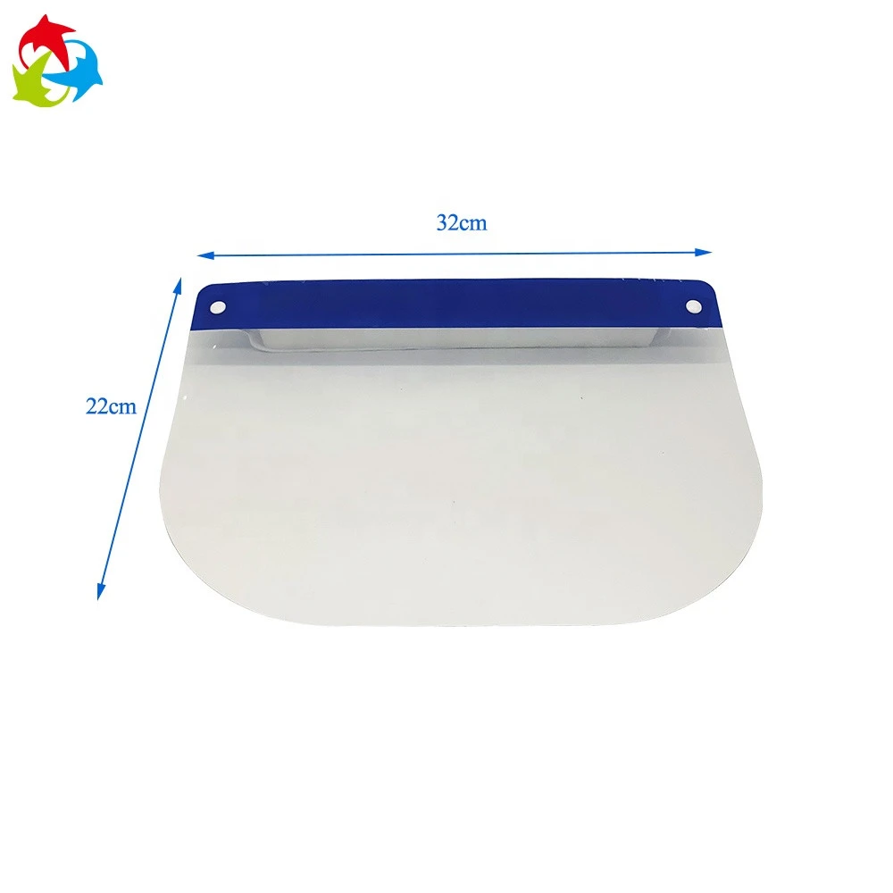 Clear plastic disposable face glass shield