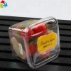 Clear Square Plastic PET Salad Blister Clamshell Food Packaging Box